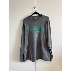 Vintage Telluride Long Sleeve Mens XL Gray Fleece Ski Graphic Sansegal T-Shirt